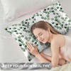 1 Pack Satin Pillowcase for Hair and Skin Eucalyptus Leaves