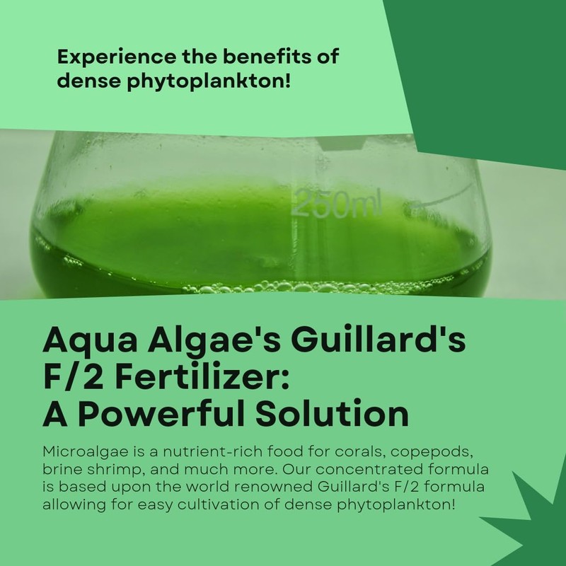 Aqua Algae 16oz Concentrated Guillard's F/2 Formula for Marine Phytoplankton
