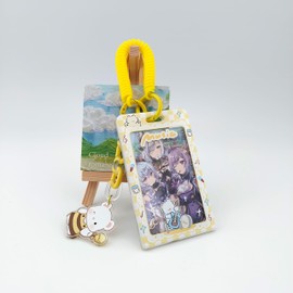 Pass case, commuter pass, card case, slide cover design, key holder, with strap, employee card, IC card, commuting to work, school, double-sided transparent, men's, women's, pass case for children,