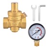 ANCLLO Water Pressure Reducer DN20 3/4 Inch Brass Pressure Regulator
