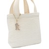 miwaki Bag Charm Initial Charm Keychain Initial Alphabet Crown Square