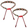 Bojueshaw 2pcs Braided Bracelets,Adjustable Colorful Braided Bracelets,Layered Woven Bracelet,Palestinian Red