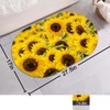 Yesad Bath Mat Rug-Sunflower Field Pattern Rubber Non Slip Quick