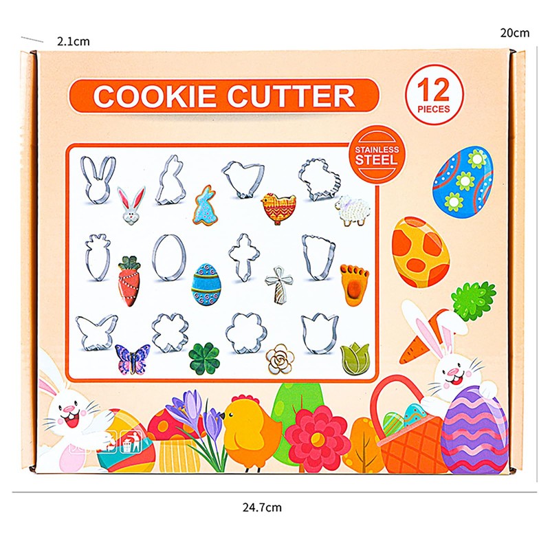 Elegauit Stainless Steel Animal Shape Cookie Cutter Set Large Baking