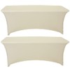 Hanbertti 2 Pack Spandex Table Covers Stretchable Tablecloth Universal Rectangular