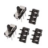 sourcingmap 5 Pcs 2 Position Straight 6P DPDT Mini Slide
