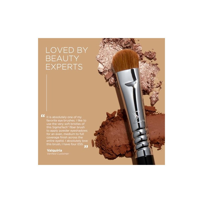 SIGMA Beauty Eye Shading Brush - E55 Black-Chrome Brush Women