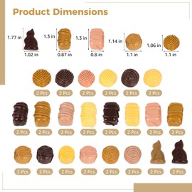 44 Pcs Fake Chocolates, Artificial Food Chocolate Props Display Set, Realistic Dessert Decorations, Faux Candy Artificial for Store Display, Home Decoration, DIY Crafts