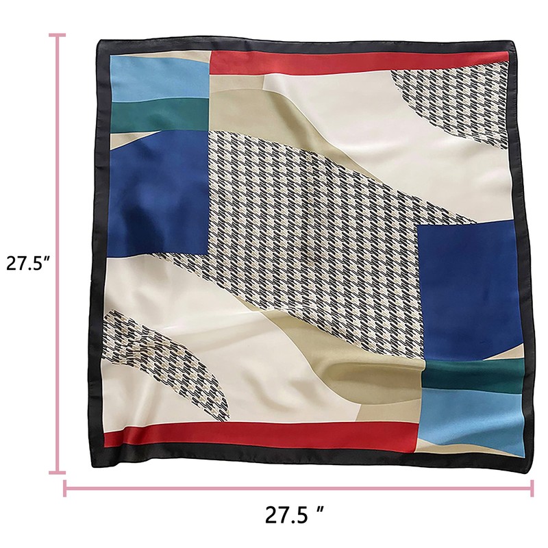 mokoomiss Silk Feeling Scarf Neck Scarf Square Head Scarf for