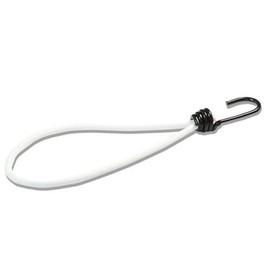 25 Bungee Sling 180 mm White Wire Hook | Plan Spanner | Advertising Tarpaulin Elastic Cord Lashing Strap with Spiral Hook for PVC Tarpaulin | Bungee Cord | Rubber Band for Tarpaulin Online Advertising Banner Advertising Banner Online customize | Bungee C