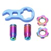 RISK 7pcs Titanium Alloy Bicycle Presta Valve Cap Strong Hardness