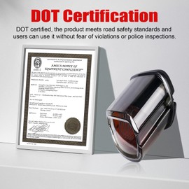 USOHAWLK LED Brake Tail Light with 3D Sequential Turn Signals for Motorcycle Fit for Sportster Dyna Low Rider Electra Glide Road King Softail, Smoke