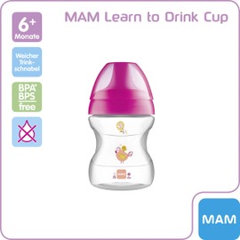 MAM Learn to Drink Cup 628351 FASHION190 ML Drinking Beaker 190 ml Pink
