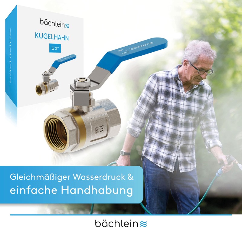 Bächlein Universal Ball Valve - Brass Ball Valve with Lever
