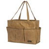 Durable 16OZ Waxed Canvas Tool Bag with Metal Frame, 15.5