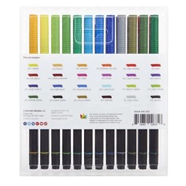 KINGART Dual Tip Brush Pens 24 Count Versatile Vibrant Art Markers Set