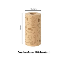 Japanese bamboo fiber kitchen towel – strong absorbency, quick-drying & reusable, farmhouse-style dishcloth (Brown)