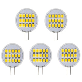 CBconcept UL Listed, SidePin G4 LED Light Bulb, 5 Pack, 1.8 Watt, 220 Lumen, Warm White 3000K, 180 Degree Beam Angle, 12 Volt, 20W Equivalent, G4 Bi Pin Base Halogen Replacement Bulb