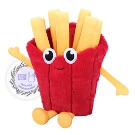 SuzziPals Heatable & Coolable French Fries Plush, Microwavable Heating Pad Stuffed Animal, Cute Plushies Heating Pads for Cramps & Pain, French Fries Plush Toys for Anxiety, French Fries Gifts
