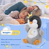 MIAODAM Breathing Stuffed Animal Penguin Plush with Realistic Breathing Action