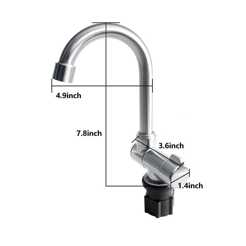 Rotation Faucet Hot and Cold Deck Kitchen Folding Caravan Bathroom