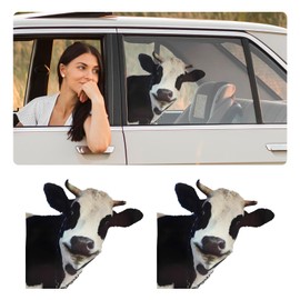 2 PCS Cow Car Stickers – Funny Cattle Vinyl Decals for Bumper, Laptop, Window, Wall – Cute Animal Automotive Decorations for Trucks & SUVs