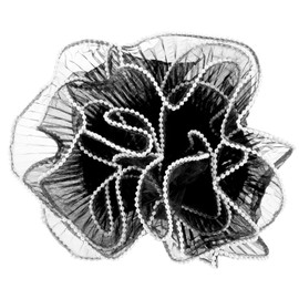 Ymapinc 4 Yard Black Pearl Mesh for Bouquets - Floral Mesh Paper for Flower Wrapping and Packing Bride Wedding Decorarion Mother's Day, Valentine's Day