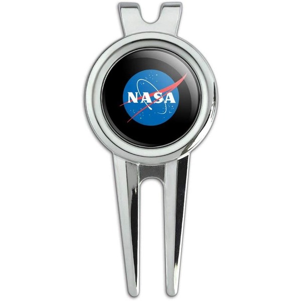 GRAPHICS & MORE NASA Official Meatball Logo Golf Divot Repair Tool and Ball Marker