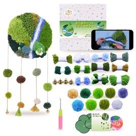 ChillFuzz DIY Bohemian Dreamcatcher Wind Chime Kit Handmade Yarn Wall Hanging Craft Set Boho Decor for Home & Garden Beginner-Friendly Green Latitude37N