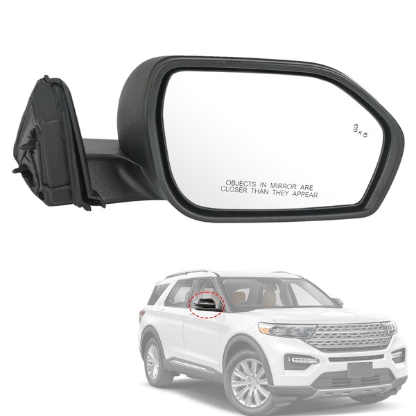 RUIANOMG Door Mirror Right Passenger Side Replacement For Ford Explorer