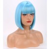 PATTNIUM Blue Bob Wig for Women Short Light Blue Wig