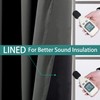 Yakamok Dark Gray 100% Blackout Curtains, Energy Saving Thermal Insulated
