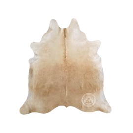 Sunshine Cowhides 100% Genuine Palomino Beige Cowhide Rug - Modern Style Animal Skin Rug & Floor Carpet for Living Room, Bedroom, Kitchen & More - Large (6x6-7ft)