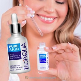 Duo Crema y Serum Pure Skin Tratamiento Elimina Acné Puntos Negros Manchas Cicatrices Barros cuidado Facial Skin Care Alta Calidad Rutina Diaria