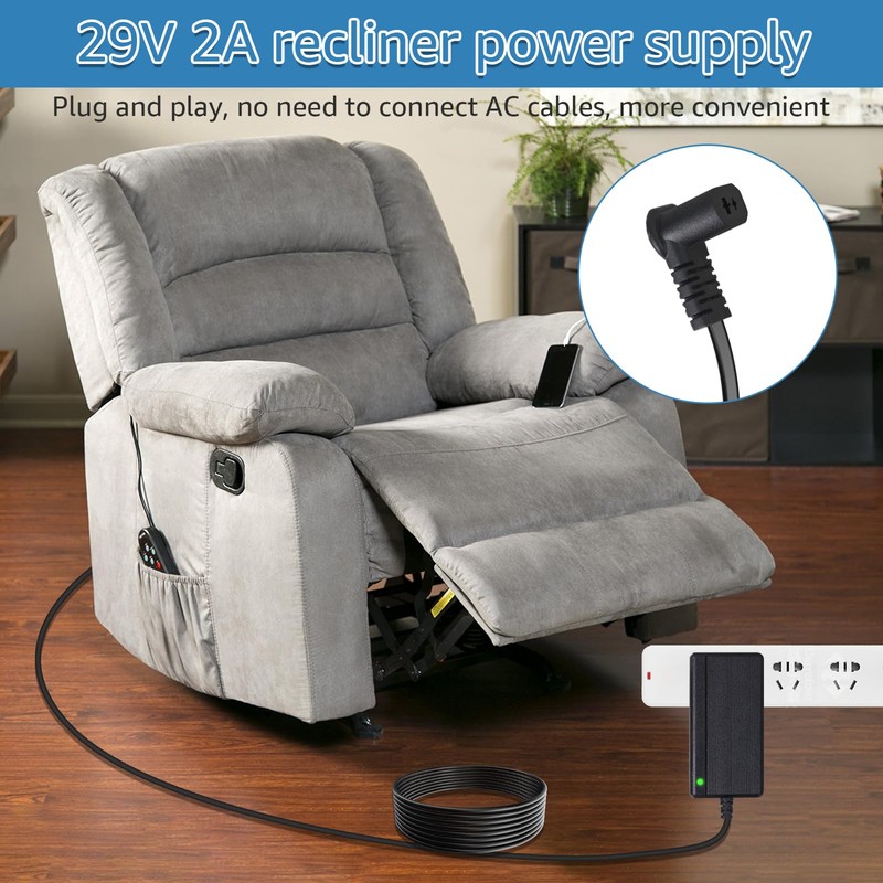 SigeIy Recliner Power Supply Transformer, 29V 2A AC/DC Switching Power