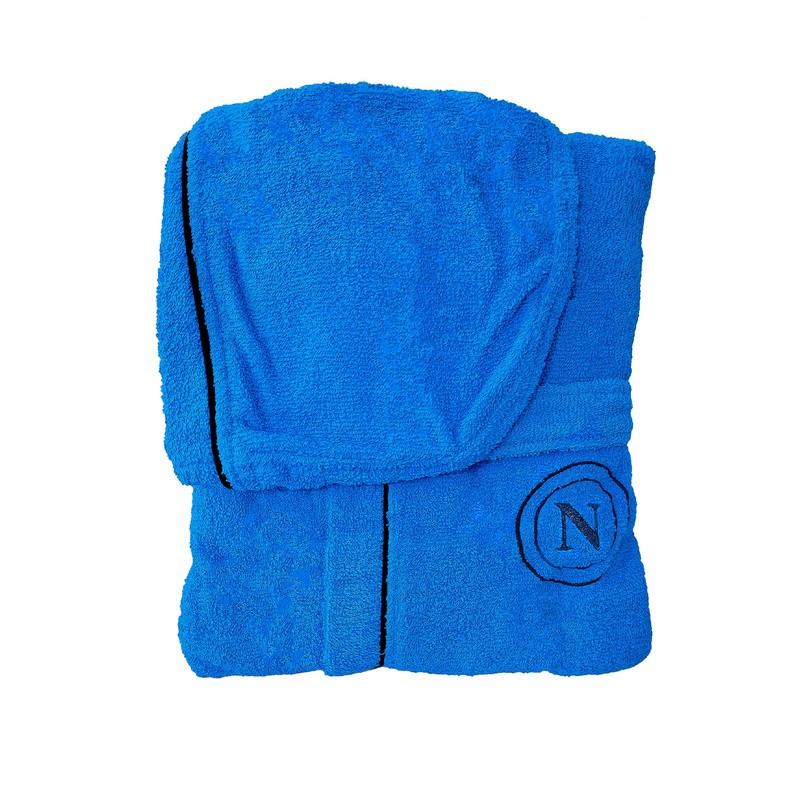 hermet SSC Napoli, Accappatoio In Microspugna Bambino Con Cappuccio, 100%