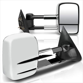 [Pair] Power Adjusted Tow Towing Mirrors Side Mirrors Compatible with 97-04 Ford F150 F250,Chrome