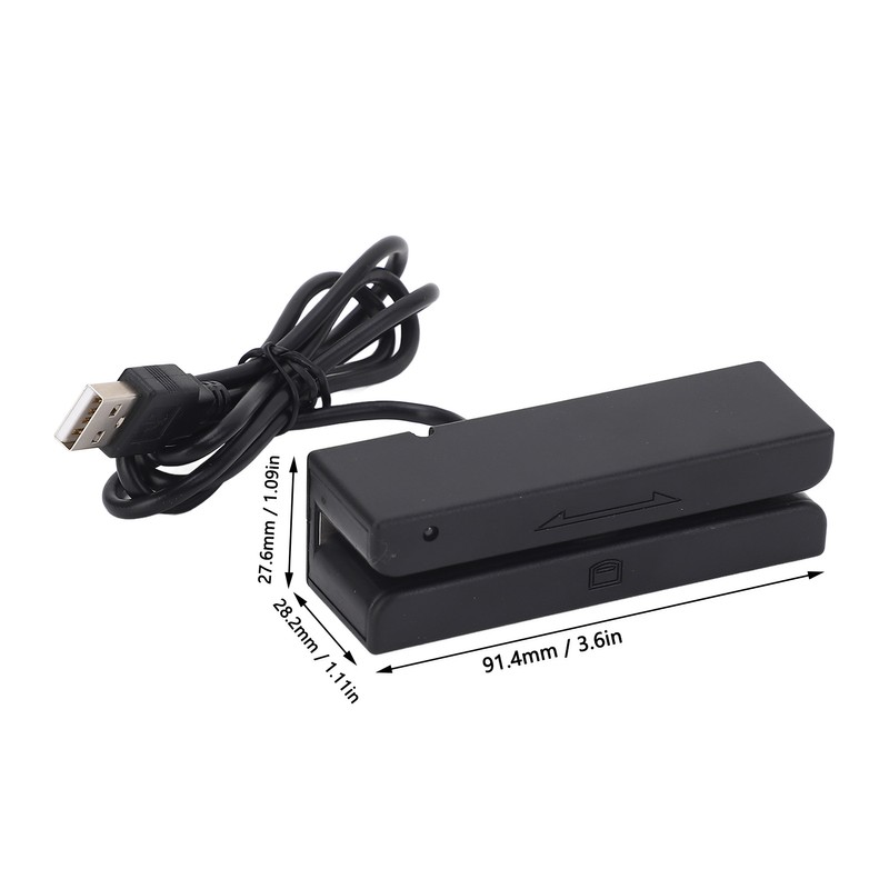 3 Track Magnetic Stripe Card Reader Bidirectional Manual USB Card