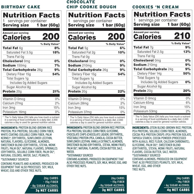 NO COW Vegan Protein Snack Bar Variety Brand Sampler Pack,