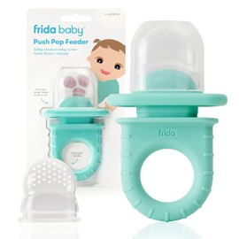 Frida Baby | Alimentador Push Pop Color Verde | Material de Silicona para bebés | Alimentación Complementaria | Contiene: 1 Unidad