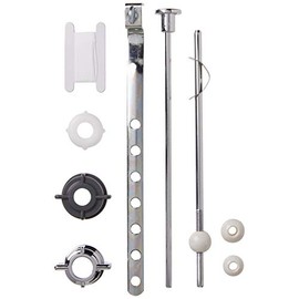 PF WaterWorks PF0907 Pop-Up Drain Repair Kit - Threaded Adjustable Center Pivot/Ball Rod with 3 Nuts, Gasket, 3 Sizes of Balls, with Pull Rod/Linkage, Chrome
