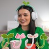 Green Cute Knitted Crochet Leaf Sprout, Handmade Crochet Plant Bookmark,