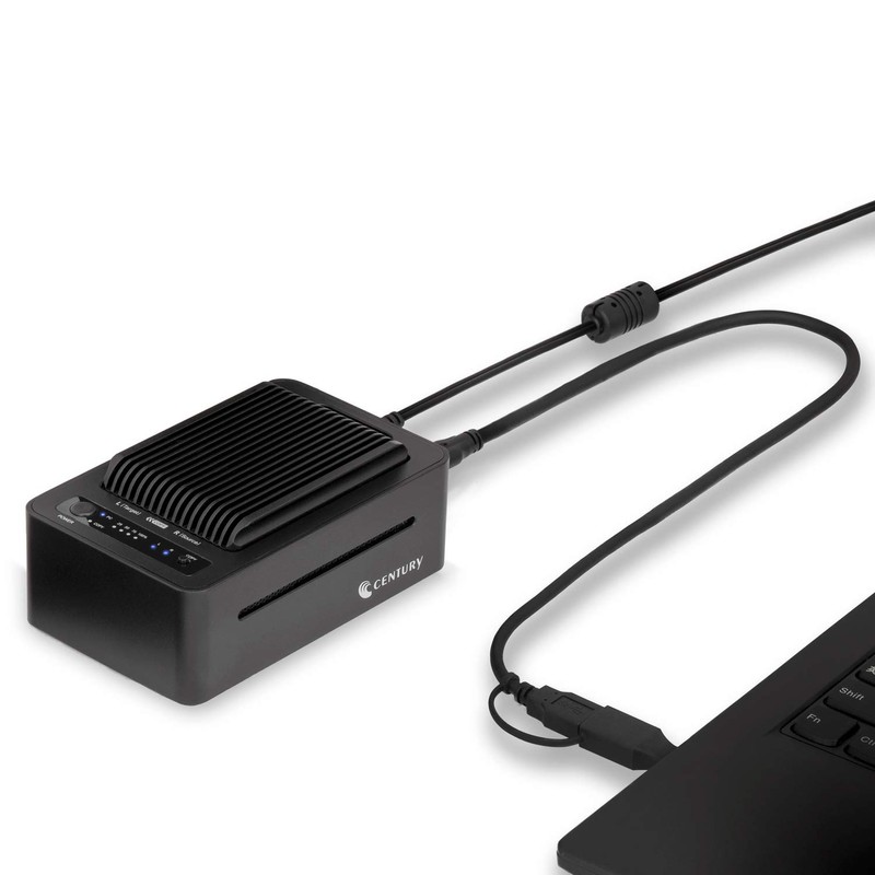 Century CRCBM2NV2U32CP_FP Drive Case, M.2 NVMe SSD Clone Function, USB3.2,