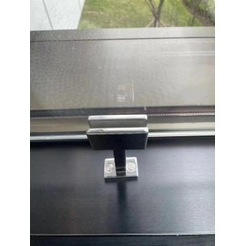 BBOSCH 4X 304 Stainless Steel Square Glass Spigots Pool Fence Spigot Clamp, Black