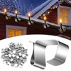 100 Pcs Lights Gutter Hook Clips for Hanging Outdoor Holiday