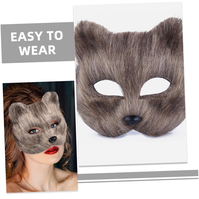 WOONEKY Realistic Fox Masks Animal Masks Cosplay for Men Women