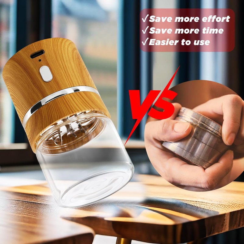 Electric Grinder Spice Crusher Rechargeable Mini Size 2" x 3.5"