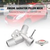 DUZFOREI Aluminium Engine Radiator Filler Neck with Sealed Cap, Replacement
