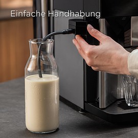 Siemens TZ50001 Milk Container Adapter for External Milk Containers Specially Designed for Siemens EQ.500 Fully Automatic Coffee Machines Original Accessories Dishwasher Safe Black