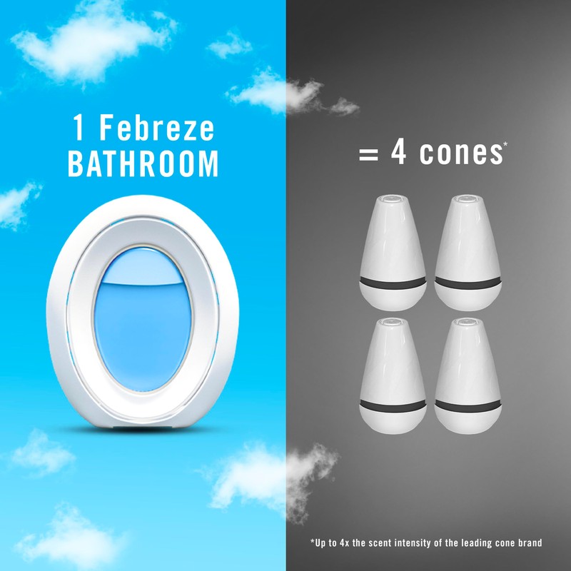 Febreze Bathroom Air Freshener, Odor-Fighting, Plug In Alternative, Air Fresheners